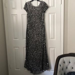 Adrianna Papell Full length sequin gown 14W